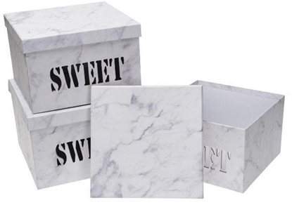 Picture of Pudeko Flower Box 3szt Sweet biay ROZETTE