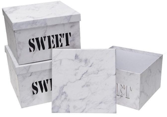 Picture of Pudeko Flower Box 3szt Sweet biay ROZETTE