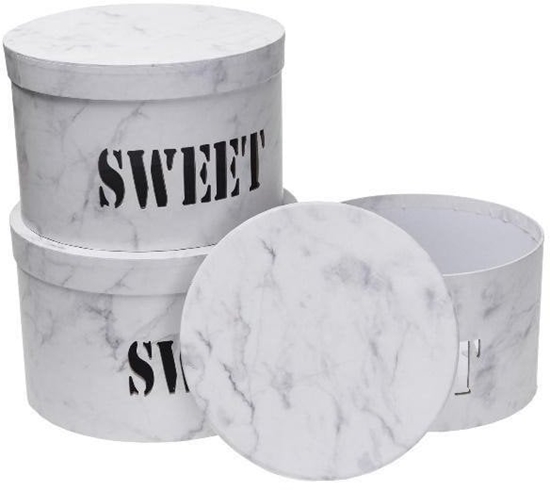 Picture of Pudeko Flower Box 3szt Sweet biay ROZETTE