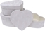 Picture of Pudeko Flower Box 3szt welur serce biae ROZETTE