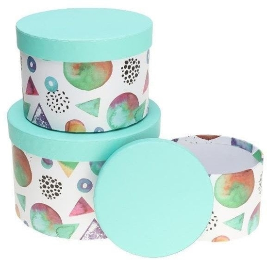 Picture of Pudeko Flower Box 3szt zielony ROZETTE