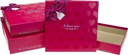 Picture of Pudeko prezentowe z kokard 3szt czerwony ROZETTE