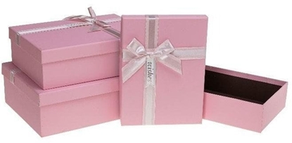 Picture of Pudeko prezentowe z kokard 3szt róowy ROZETTE