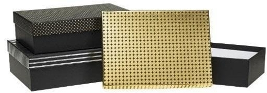 Picture of Pudeko prostoktne 3szt czarny ROZETTE