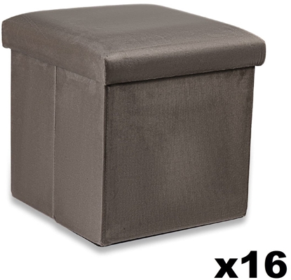 Picture of Pufa skadana M - 30x30x30cm aksamit brz x 16