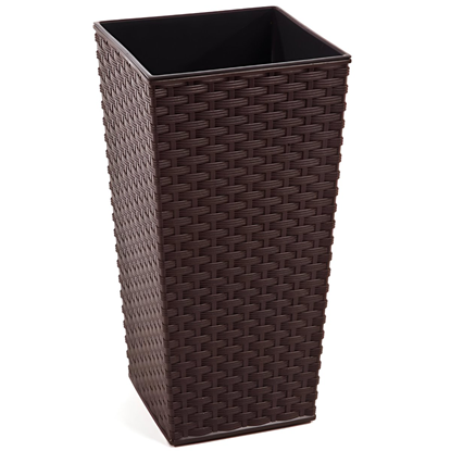 Изображение Puķu pods Finezja rattan 40x40x75cm, t.brūns