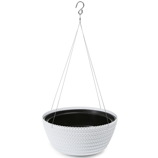 Изображение Puķu pods karināms Jersey 30cm, balts