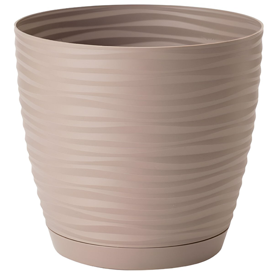 Изображение Puķu pods SAHARA ar paliktni 11cm, g.brūns