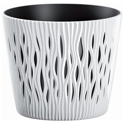 Attēls no Puķu pods Sandy Round 19x22cm, balts