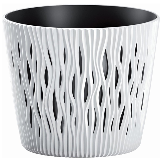 Picture of Puķu pods Sandy Round 22x26cm, balts