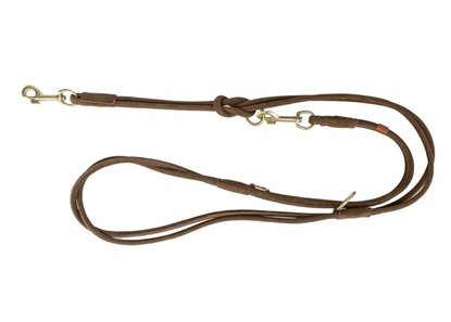 Picture of Pure, smycz regulowana, dla psa, skrzana, brzowa, S: 2 m/10 mm, okrga