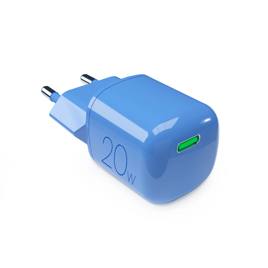 Picture of Puro 20W GaN USB-C Wall Charger - Blue