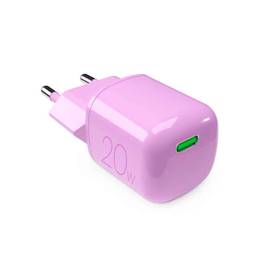Picture of Puro 20W GaN USB-C Wall Charger - Pink