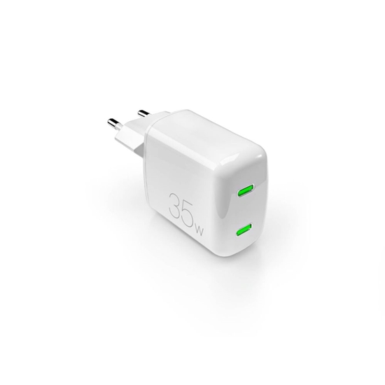 Picture of Puro Elektrik Puro MiniPro 35W GaN 2xUSB-C Wall Charger - White