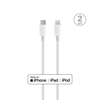 Picture of Puro Elektrik Puro Plain Cable for Apple with MFI USB-C - Lightning 2.0 2.4A 2m - White