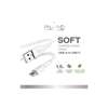Изображение Puro Elektrik Puro Soft USB-A - USB-C Cable 1.5m - White