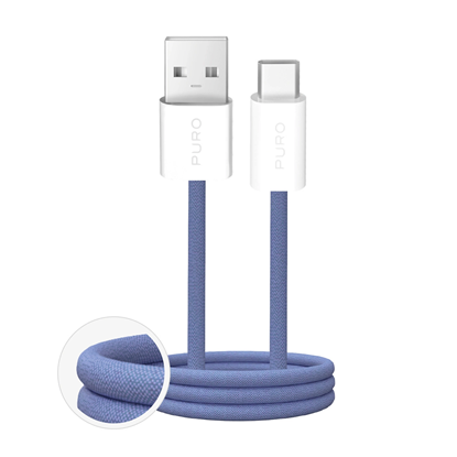 Picture of Puro Fabrik 2.0 10W USB-A - USB-C Braided Cable 1.