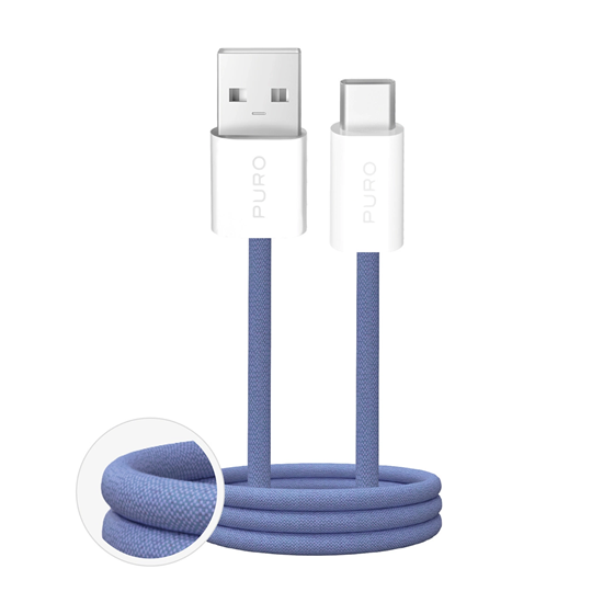 Picture of Puro Fabrik 2.0 10W USB-A - USB-C Braided Cable 1.