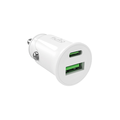 Picture of Puro Pro Lite Car Charger 1x USB-A + 1x USB-C Powe
