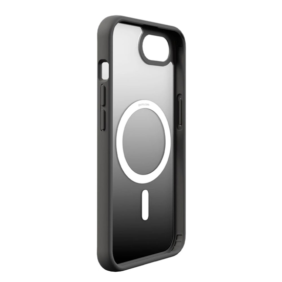 Picture of Puro Puro Cover in TPU "GRADIENT" with Magsafe and gradient effect for iPhone 16E, black