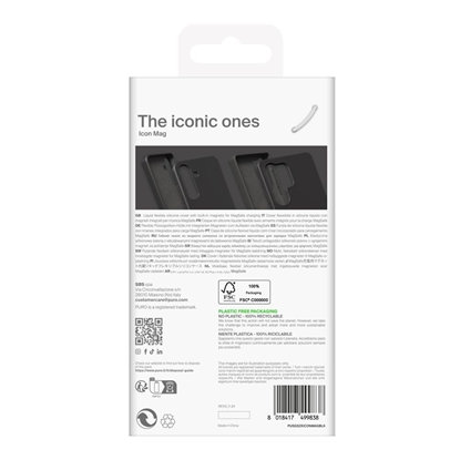 Picture of Puro Puro Icon Mag Silicone Case with MagSafe for Samsung Galaxy S25 - Black