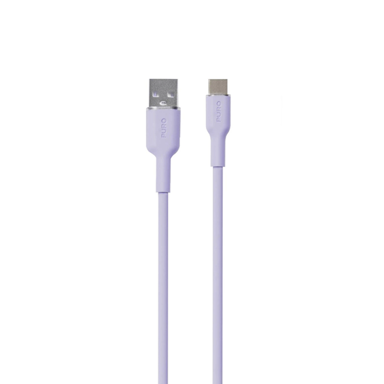 Picture of Puro Soft USB-A - USB-C Cable 1.5m - Purple