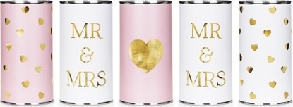 Изображение Puszki weselne Mr&Mrs 14x7cm 5szt