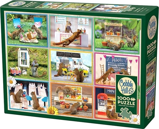 Изображение Puzzle 1000 Wiewiórki w wielkim miecie G3