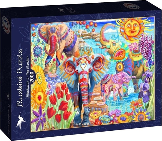 Picture of Puzzle 2000 Kolorowe sonie w ogrodzie