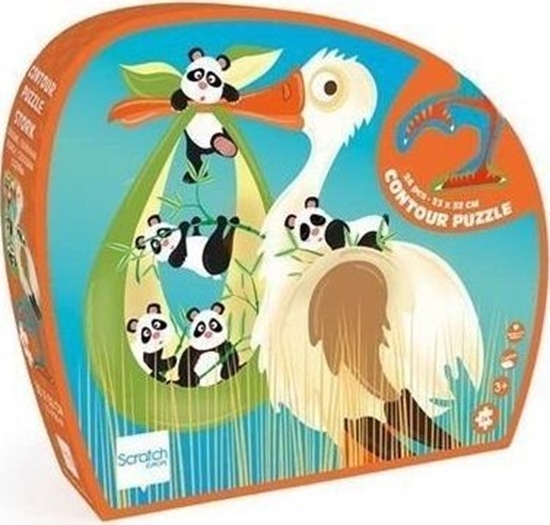 Изображение Puzzle 24 konturowe Bocian