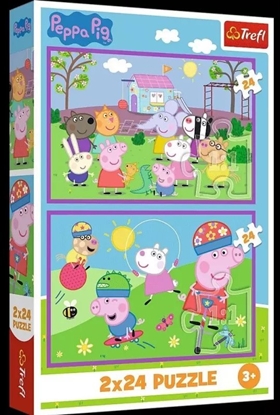 Picture of PUZZLE 2x24 Peppa na placu zabaw 34435