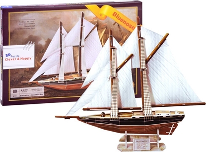 Picture of Puzzle 3D statek aglowiec BLUENOSE 80 ele ZA2906