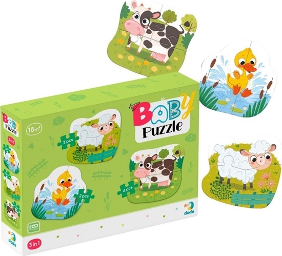 Picture of Puzzle 3w1 Wiejskie zwierzta