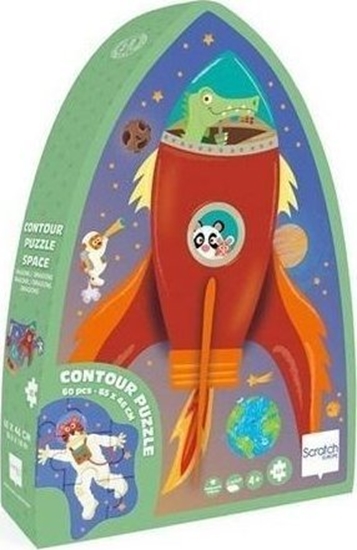 Picture of Puzzle 60 Puzzle konturowe Rakieta i kosmos