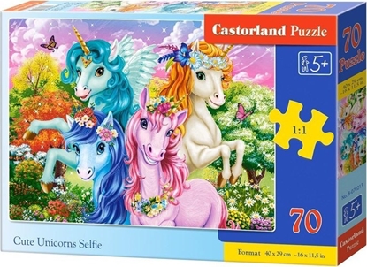 Picture of Puzzle 70 Cute Unicorns Selfie CASTOR