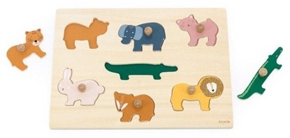 Изображение Puzzle drewniane ze zwierztami 7el