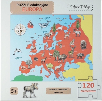 Изображение Puzzle edukacyjne Europa 120el