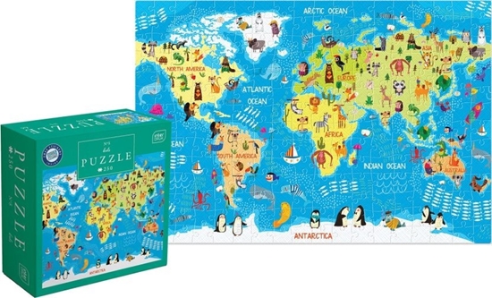 Picture of Interdruk Puzzle Kids 250 Elementów World Map