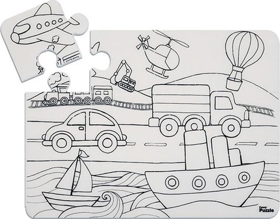 Изображение Puzzle Pojazdy Funny Mat STRIGO