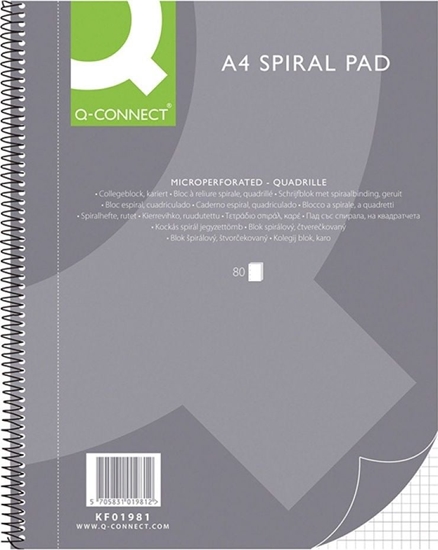Picture of Q-Connect KOONOTATNIK A4 KRATKA 80 KARTEK Q-CONNECT