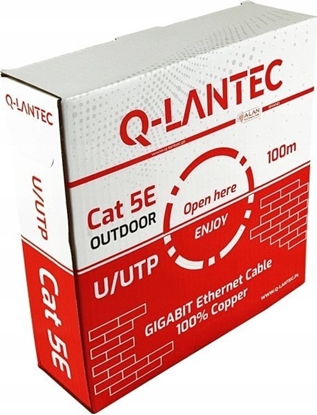 Attēls no Q-Lantec ML Kabel UTP kat.5e PE 4PR 100m ZEWNTRZNY SUCHY (KIU5OUTS100Q)