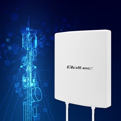 Attēls no Qoltec 4G/5G LTE antena DUAL | 14dBi | Āra IP65 | 700–3800 MHz