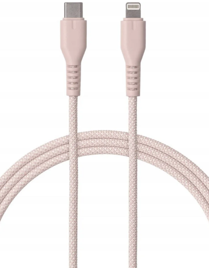 Изображение Qualo QKN-CL-16 Cable USB-C - Lightning 12W / 1.5m / pink