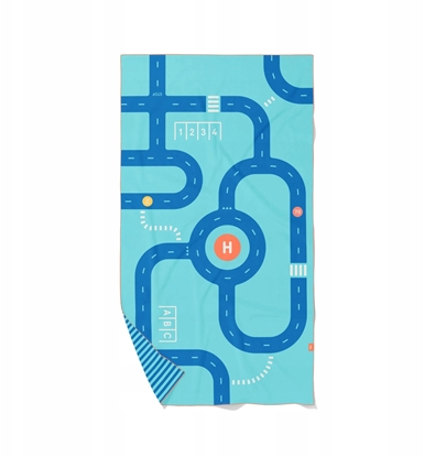 Attēls no QUUT Dwustronny recznik plazowy PlayTowels L (180 x 100cm) Road