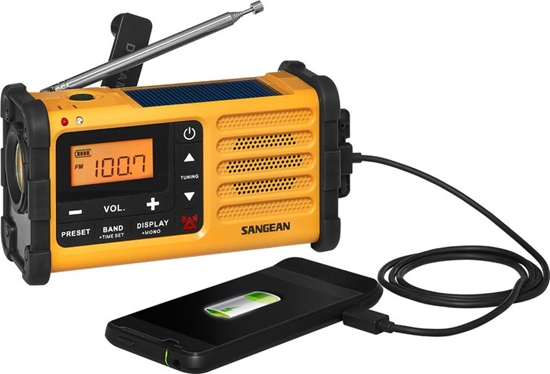 Изображение Radio Sangean Sangean MMR-88 DAB+ yellow Emergency/Crank/Solar Radio (MMR-88DAB+) - 297369