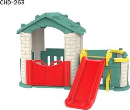 Picture of Ramiz Domek ogrodowy 3w1 dla dzieci Zielony dach + Zjedalnia + Ogródek z potkiem