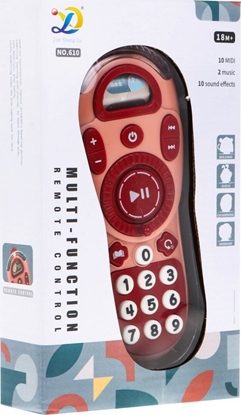 Изображение Ramiz Interaktywny pilot telewizyjny dla dzieci Róowy + funkcje dwikowe Melodie Odgosy + wiateko LED