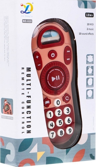 Изображение Ramiz Interaktywny pilot telewizyjny dla dzieci Róowy + funkcje dwikowe Melodie Odgosy + wiateko LED