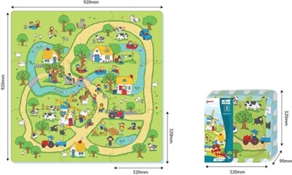 Изображение Ramiz Mata podogowa "ycie Na Wsi" z 9 Puzzli dla dzieci 10m+ Pianka EVA + Kolorowy nadruk