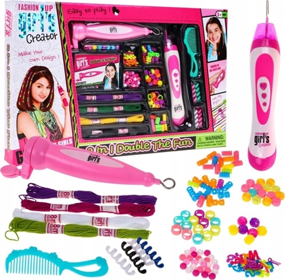 Изображение Ramiz Zestaw koralików do wosów i bransoletek dla dzieci 5+ Maszynki do nawlekania zaplatania + akcesoria